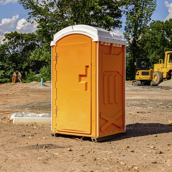 how often are the porta potties cleaned and serviced during a rental period in Grandview